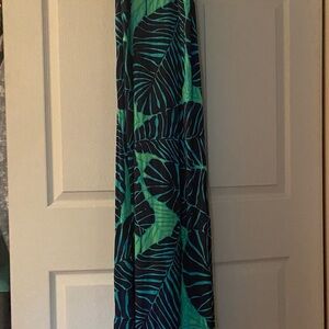 Lilly Pulitzer Under the Palms Angel Maxi Halter Dress M